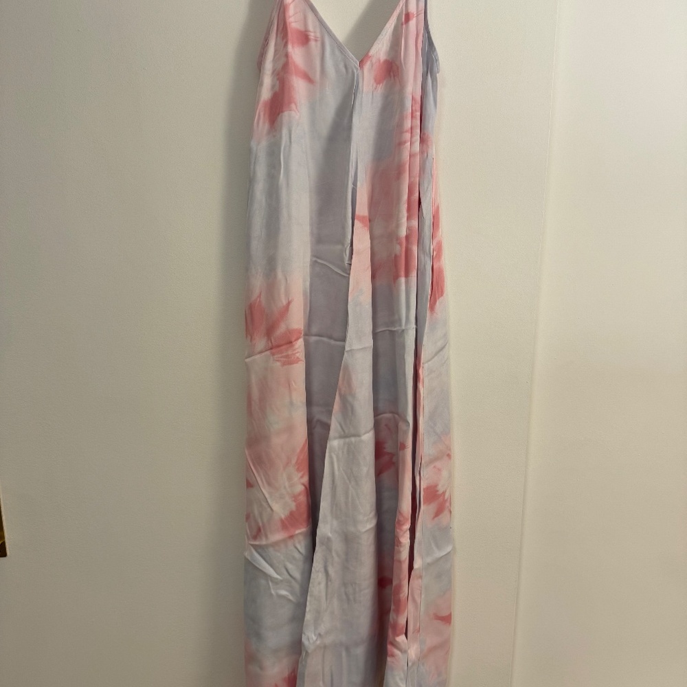 ZARA Tie-dye Satin Long Dress